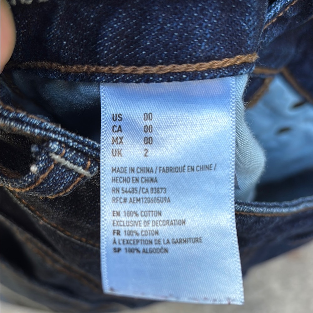 American Eagle Outfitters Blue Jean Shorts High-Waisted Distressed - Picture 4 of 4